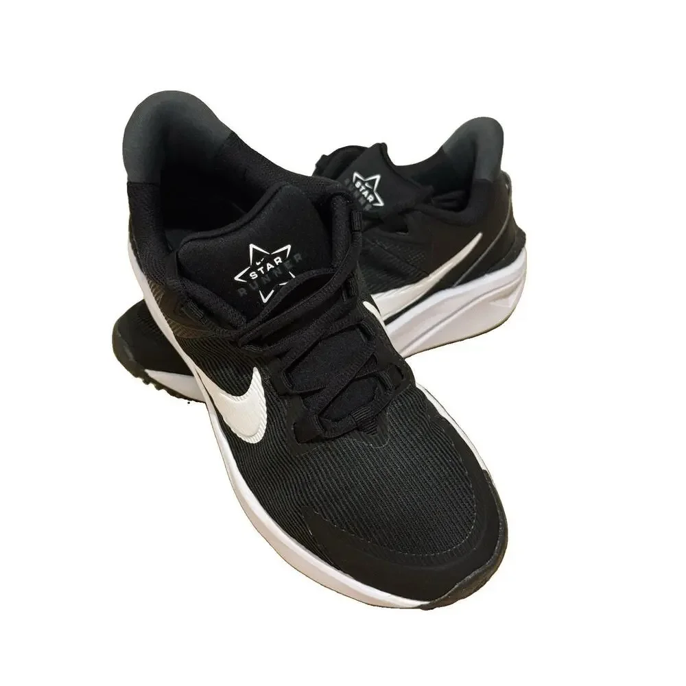 Nike Star Runner 4 Black White Running Shoes Youth 5Y Women’s 6.5 DX7615-001